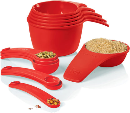 Brand Measuring Mates Set - 6 Measuring Cups + 6 Spoons - Dishwasher Safe & BPA Free