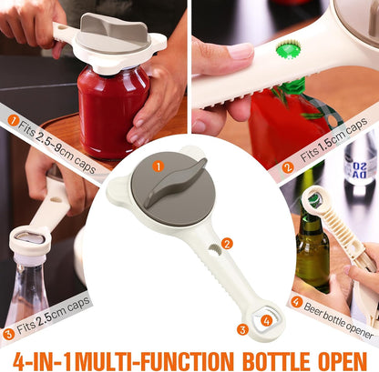 Multifunctional Retractable Bottle Opener, Jar Opener Bottle Opener