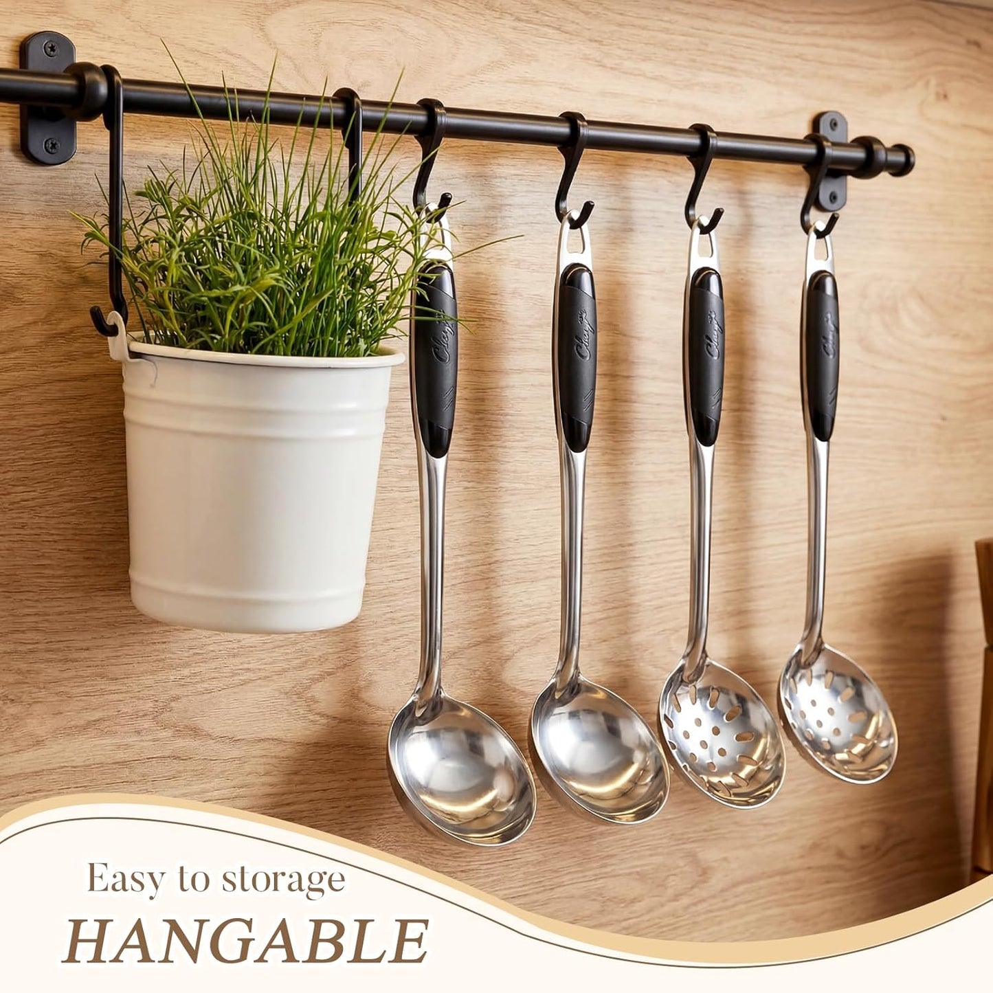 24 Pcs Portion Control Serving Spoons Solid and Slotted Stainless Steel Ladle Spoon 3oz Portion Scoops Cups for Kitchen Cooking Food Serving Utensils Set for Parties Buffets Home Hotels