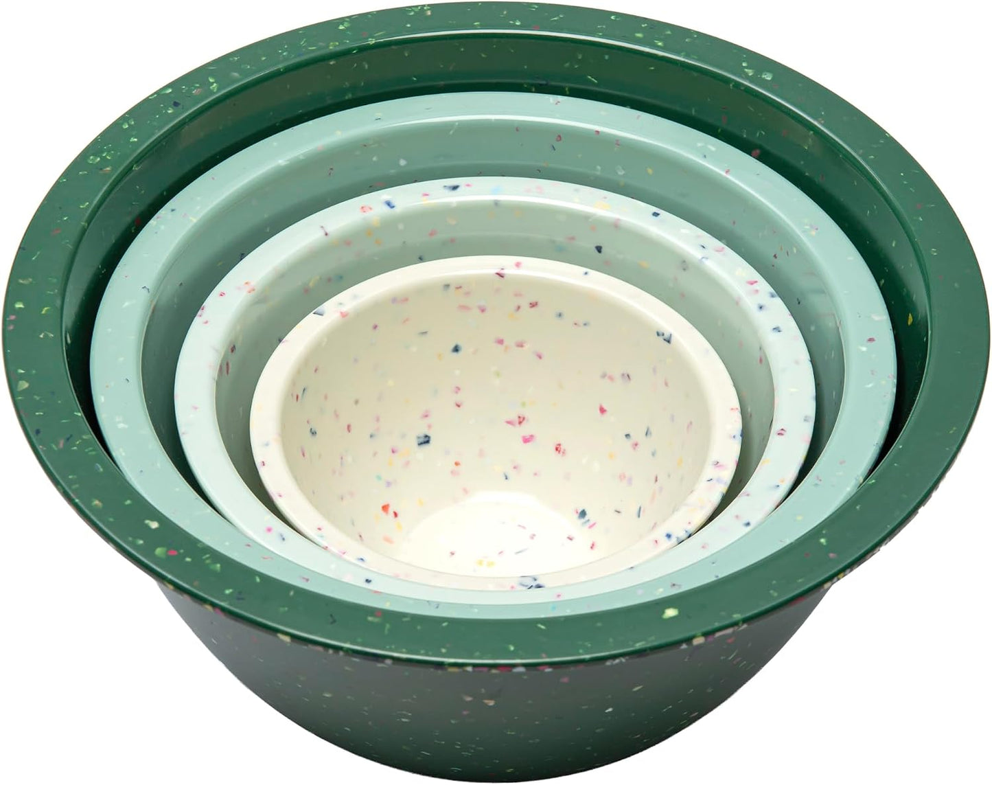 Confetti Melamine 4 Piece Nesting Mixing Bowls Set, Colorful Vibrant
