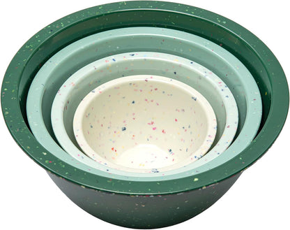 Confetti Melamine 4 Piece Nesting Mixing Bowls Set, Colorful Vibrant