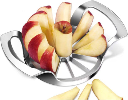 Heavy Duty Apple Cutter Corer, Large 12-Blade Stainless Steel Fruit Slicer