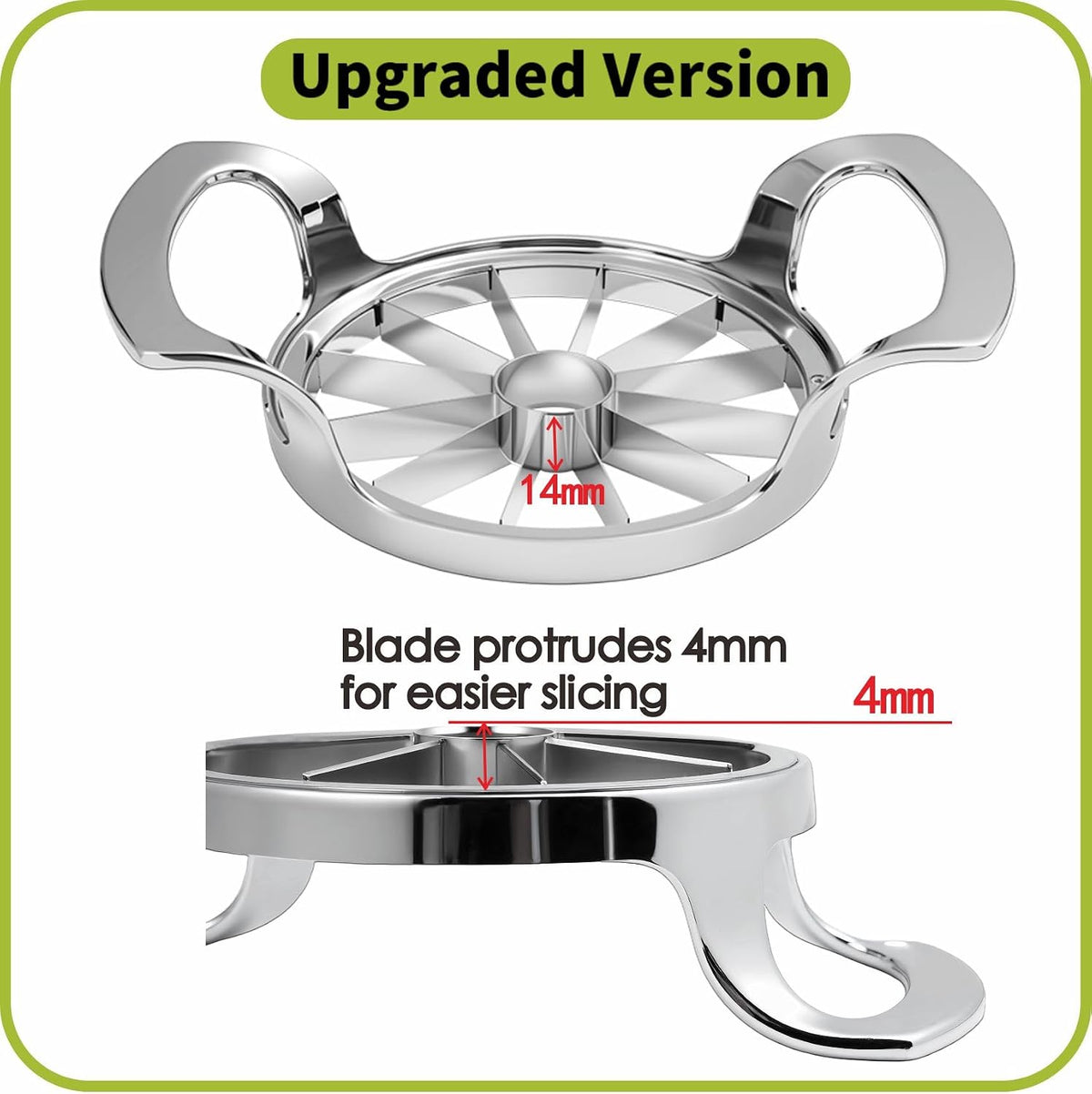 Heavy Duty Apple Cutter Corer, Large 12-Blade Stainless Steel Fruit Slicer