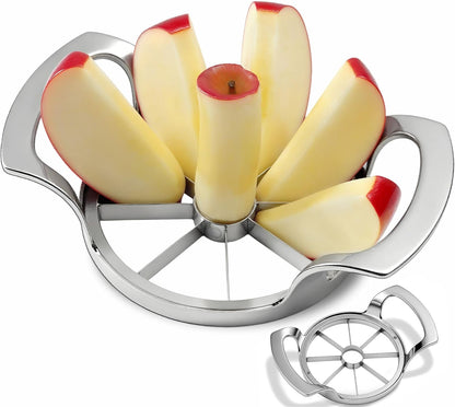 Heavy Duty Apple Cutter Corer, Large 12-Blade Stainless Steel Fruit Slicer