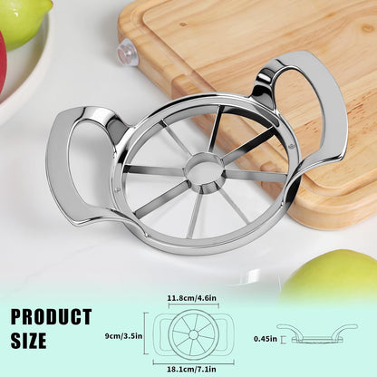 Heavy Duty Apple Cutter Corer, Large 12-Blade Stainless Steel Fruit Slicer