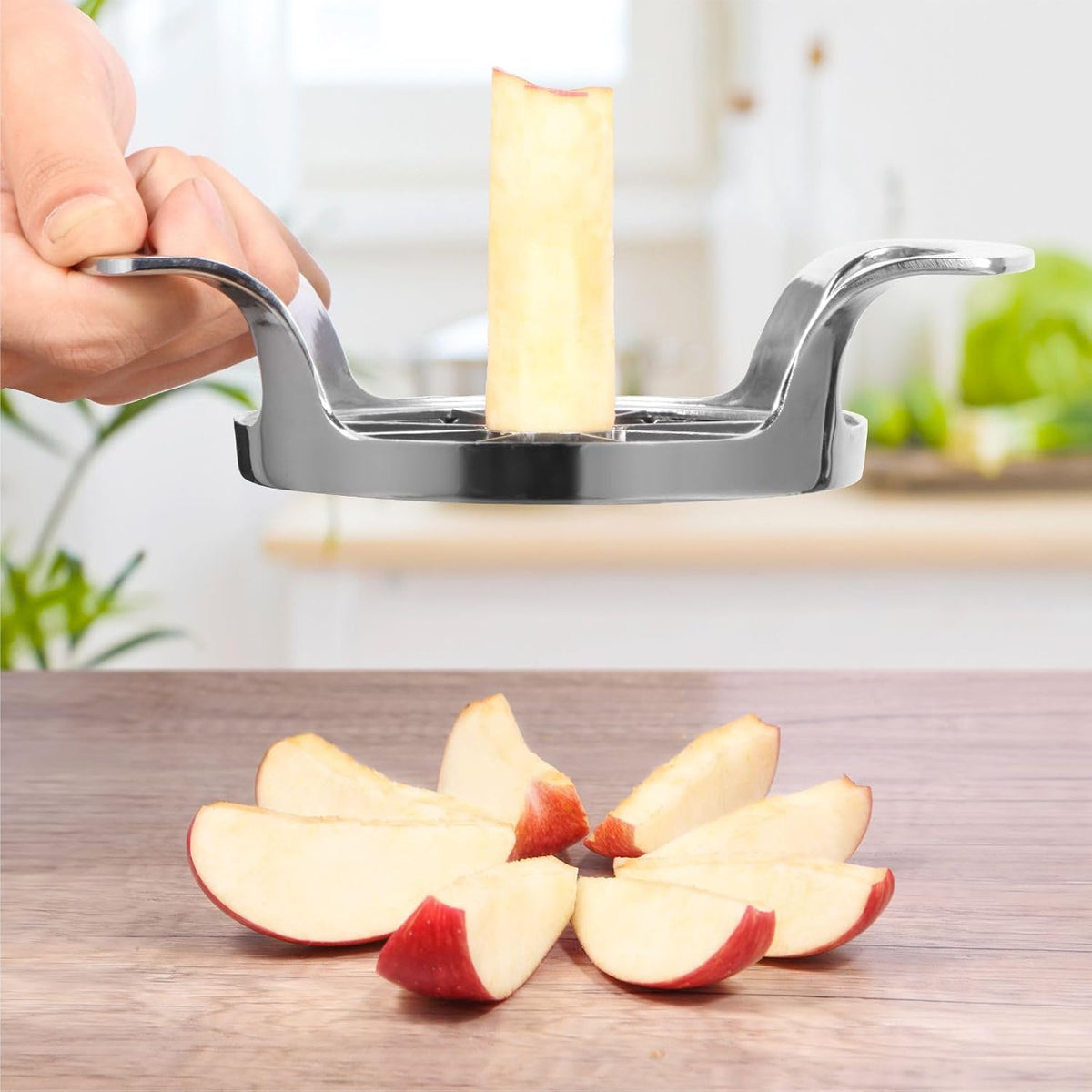 Heavy Duty Apple Cutter Corer, Large 12-Blade Stainless Steel Fruit Slicer