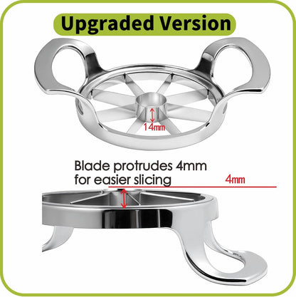 Heavy Duty Apple Cutter Corer, Large 12-Blade Stainless Steel Fruit Slicer