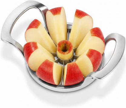 Heavy Duty Apple Cutter Corer, Large 12-Blade Stainless Steel Fruit Slicer