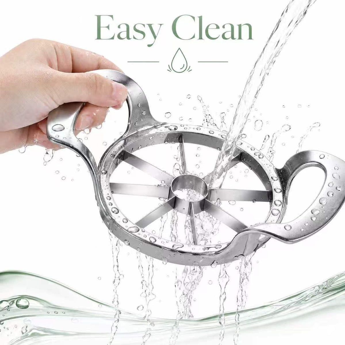 Heavy Duty Apple Cutter Corer, Large 12-Blade Stainless Steel Fruit Slicer