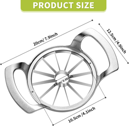 Heavy Duty Apple Cutter Corer, Large 12-Blade Stainless Steel Fruit Slicer