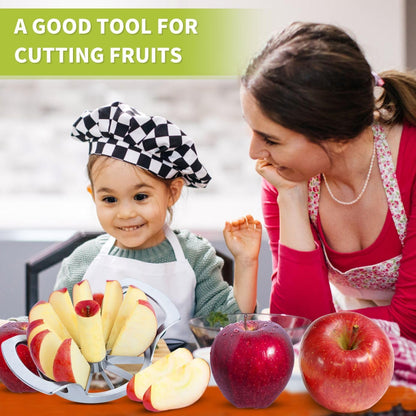 Heavy Duty Apple Cutter Corer, Large 12-Blade Stainless Steel Fruit Slicer