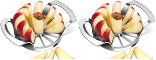 Heavy Duty Apple Cutter Corer, Large 12-Blade Stainless Steel Fruit Slicer