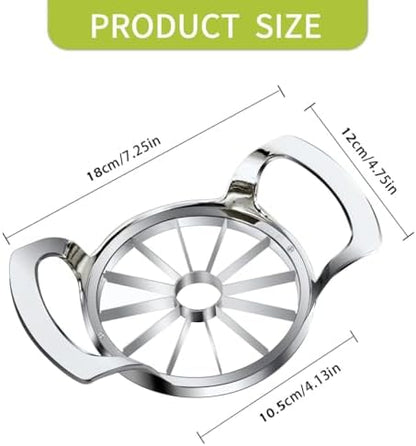Heavy Duty Apple Cutter Corer, Large 12-Blade Stainless Steel Fruit Slicer