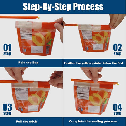 20-Sticks Bag Sealer Stick, 6 Diffrent Sizes, Chip Clips, Stay Fresh Bag Sealer Sticks, Keeps Food Bags Airtight Watertight & Food Fresh Longer