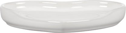 Stoneware Heart Shaped Spoon Rest, 5", White