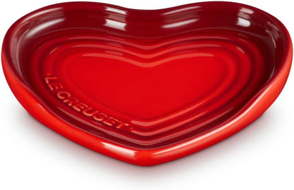 Stoneware Heart Shaped Spoon Rest, 5", White