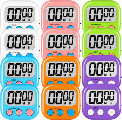Classroom Timers for Kids Classroom Magnetic Digital Kitchen Timers for Cooking Teachers Gym Game 6 Pcs