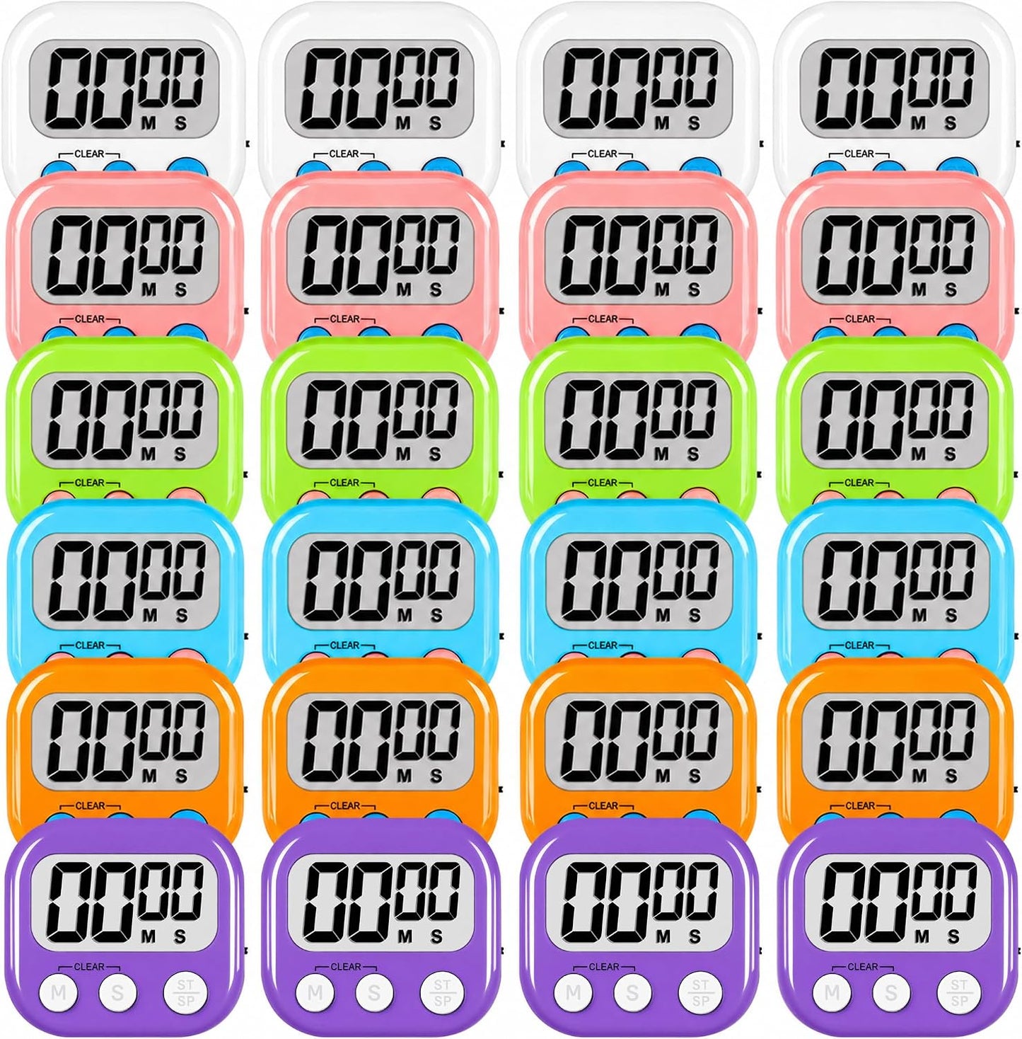 Classroom Timers for Kids Classroom Magnetic Digital Kitchen Timers for Cooking Teachers Gym Game 6 Pcs