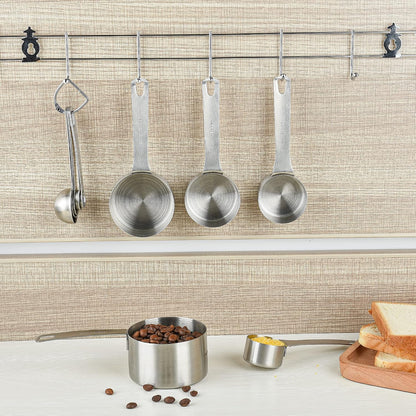 Measuring Cups and Spoons Set, 18/8 Stainless Steel Measuring Cups and Spoons for Kitchen & Baking, Heavy Duty Metric & US 8 Measuring cups, 9 Measuring Spoons Set