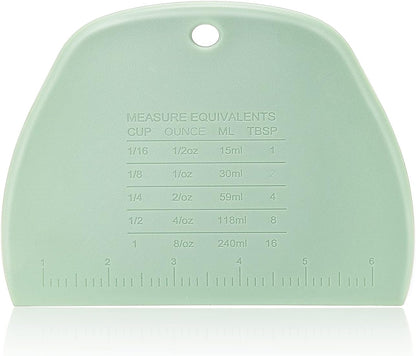 Vegetable Chopper - Stainless Steel Blade Crinkle Cutter/Wavy Knife Veggies French Fry Slicer and Plastic Dough/Cake Scraper,2 piece (Green)