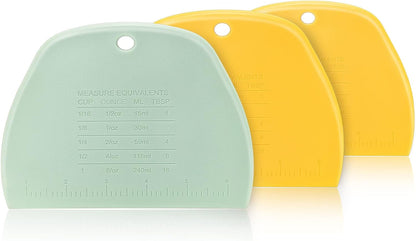 Vegetable Chopper - Stainless Steel Blade Crinkle Cutter/Wavy Knife Veggies French Fry Slicer and Plastic Dough/Cake Scraper,2 piece (Green)