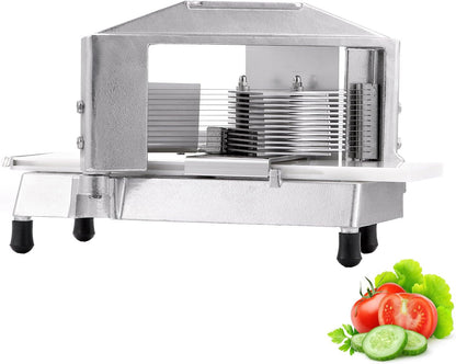 VEVOR Commercial Tomato Slicer 1/4" Heavy Duty Cutter with Built-in Cutting Board for Restaurant or Home Use