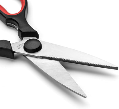 Ultra Sharp Kitchen Scissors for Food - Heavy Duty, Serrated Stainless Steel Shears (Set of 2)