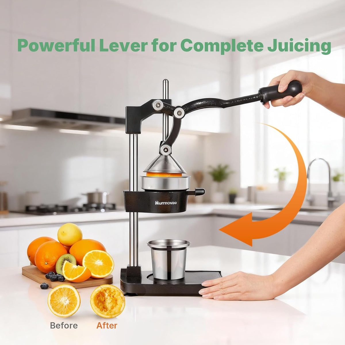 Cast Iron Manual Juicer For Orange Lemon Lime Pomegranate &Citrus
