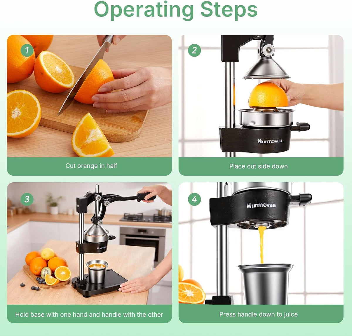 Cast Iron Manual Juicer For Orange Lemon Lime Pomegranate &Citrus