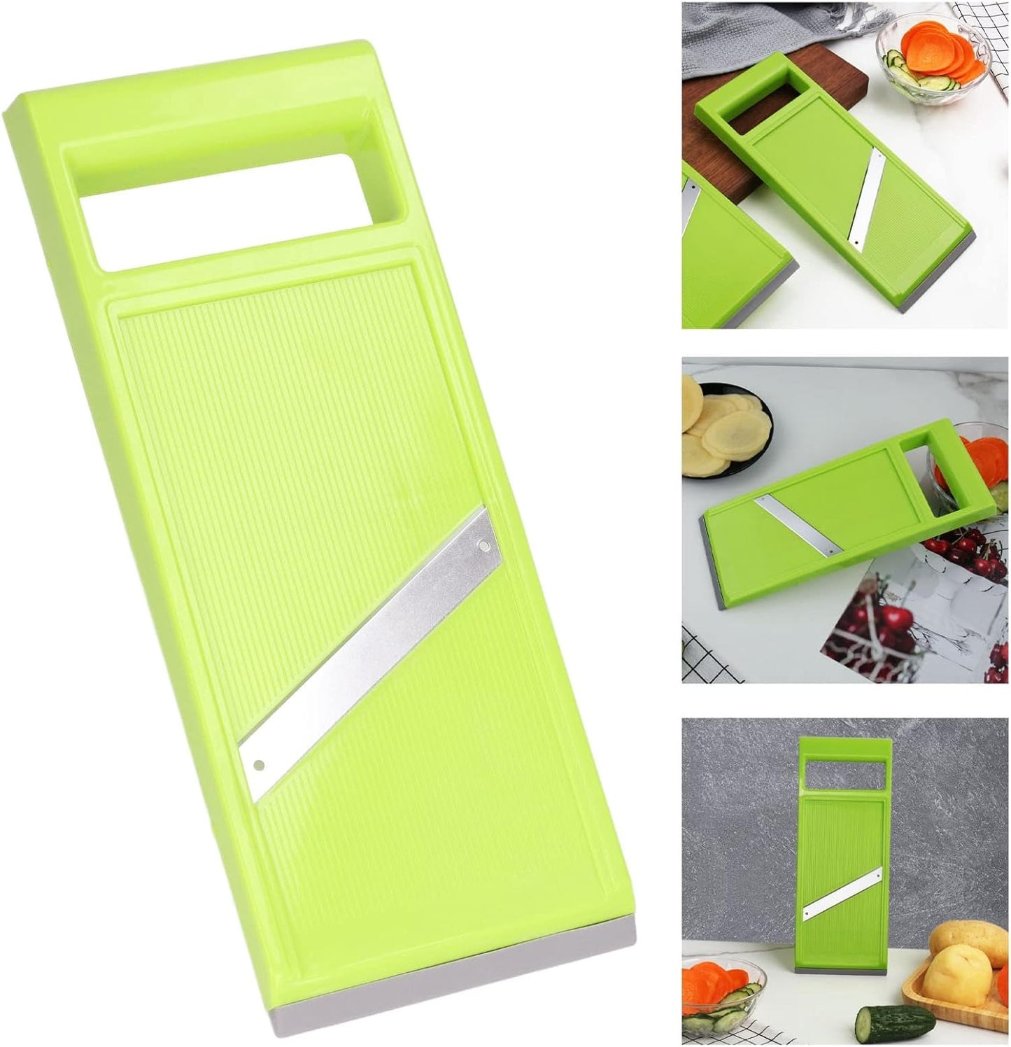 Mandoline Food Slicer, Kitchen Slicer for Potatoes, Onions, Stainless Steel Spice Chopper