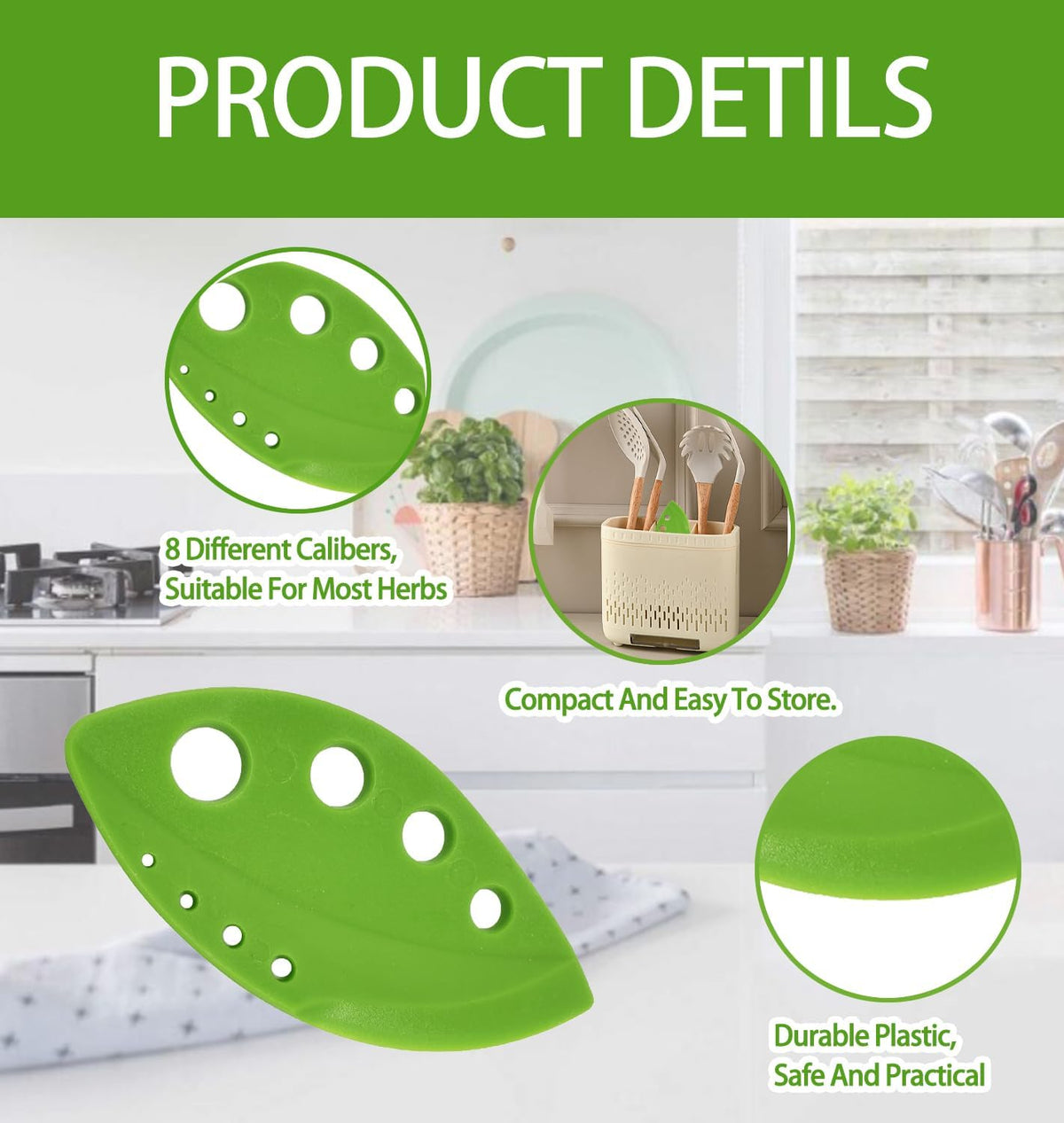 Pottery Herb Stripper Bowl, Handmade Ceramic Herb Stripper with 2 tools, different sizes Holes for Parsley, Rosemary, Collard Greens, Kitchen Gadget for Separating Leaves and Stems(3-Piece Set)