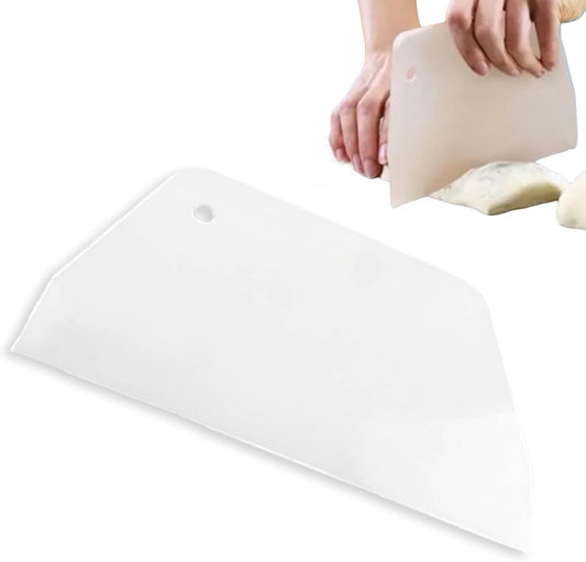 Dough Scraper for Baking, Pizza Cutter Bench Scraper Food Safety Flexible ABS Multi-Function Kitchen Scraper Tool for Dough, Pastry, Pizza, Bread Baking
