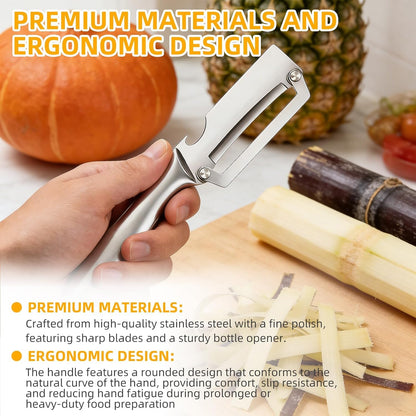 Heavy Duty Peeler-Zero‑Flex, Low‑Noise Blade for Hard‑Skin Produce