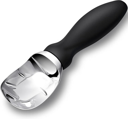Ice Cream Scoop Stainless Steel with Comfortable Handle, Ice Cream Scooper Heavy Duty, Ice Cream Spade Great for Spooning Frozen Hard Gelato and Sorbet, Cookie Dough, Melon, Purple