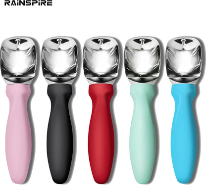 Ice Cream Scoop Stainless Steel with Comfortable Handle, Ice Cream Scooper Heavy Duty, Ice Cream Spade Great for Spooning Frozen Hard Gelato and Sorbet, Cookie Dough, Melon, Purple