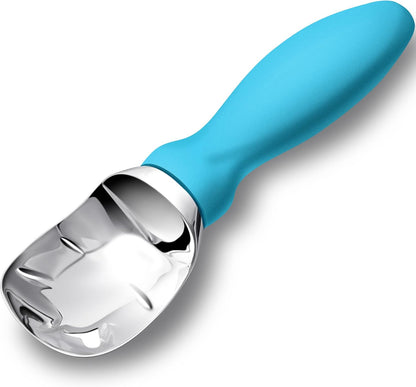 Ice Cream Scoop Stainless Steel with Comfortable Handle, Ice Cream Scooper Heavy Duty, Ice Cream Spade Great for Spooning Frozen Hard Gelato and Sorbet, Cookie Dough, Melon, Purple