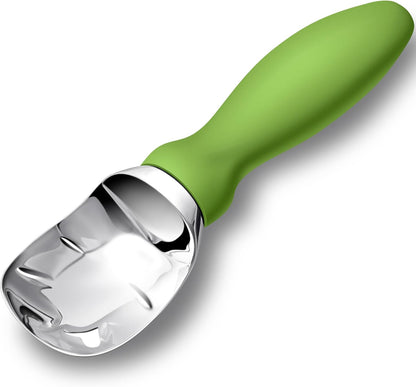 Ice Cream Scoop Stainless Steel with Comfortable Handle, Ice Cream Scooper Heavy Duty, Ice Cream Spade Great for Spooning Frozen Hard Gelato and Sorbet, Cookie Dough, Melon, Purple