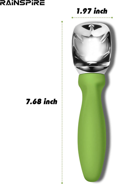 Ice Cream Scoop Stainless Steel with Comfortable Handle, Ice Cream Scooper Heavy Duty, Ice Cream Spade Great for Spooning Frozen Hard Gelato and Sorbet, Cookie Dough, Melon, Purple