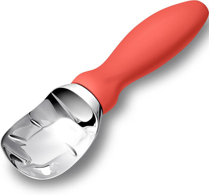 Ice Cream Scoop Stainless Steel with Comfortable Handle, Ice Cream Scooper Heavy Duty, Ice Cream Spade Great for Spooning Frozen Hard Gelato and Sorbet, Cookie Dough, Melon, Purple
