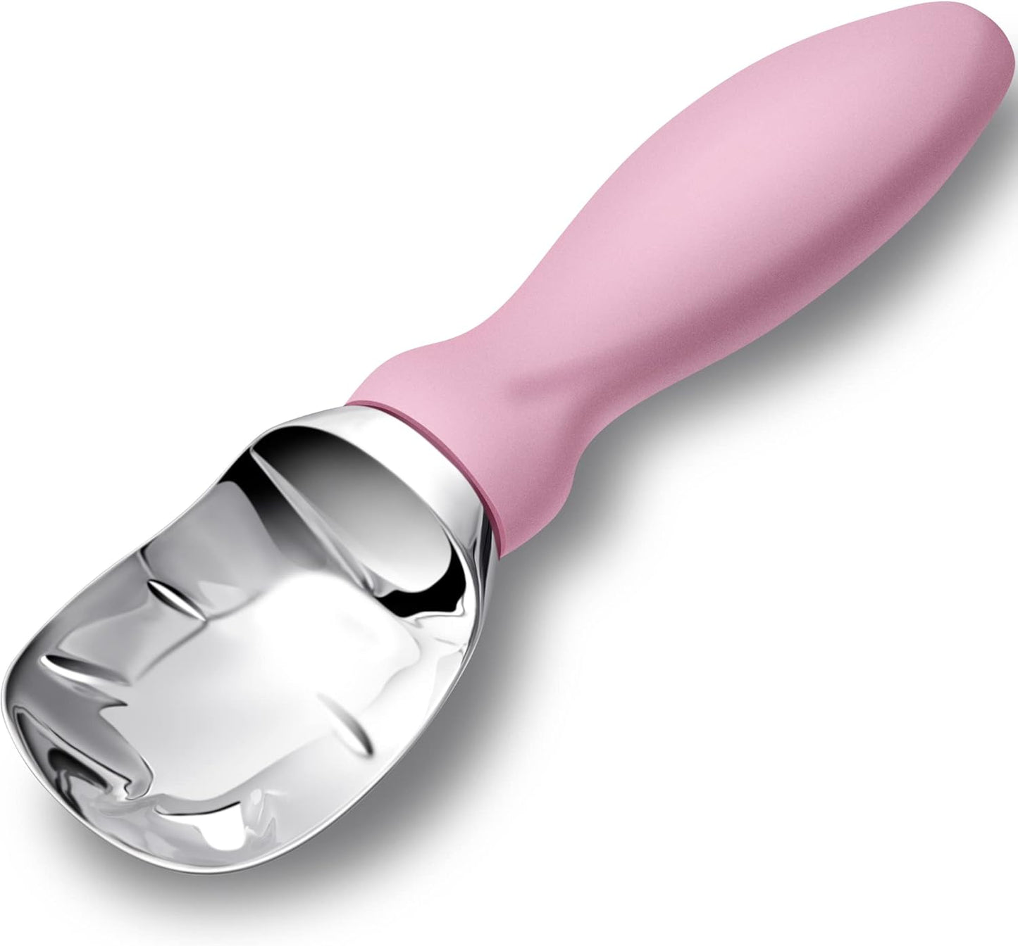Ice Cream Scoop Stainless Steel with Comfortable Handle, Ice Cream Scooper Heavy Duty, Ice Cream Spade Great for Spooning Frozen Hard Gelato and Sorbet, Cookie Dough, Melon, Purple
