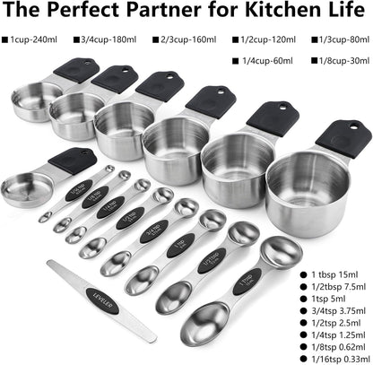 Magnetic Measuring Cups&Spoons Measuring Cup Double Sided Measuring Spoon