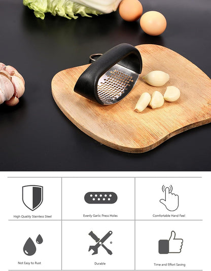 Garlic Press Rocker - Stainless Steel Garlic Mincer and Crusher