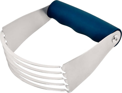 R&M Pastry Blender – Stainless Steel 5-Blade Dough Blender with Non-Slip Handle for Pie Crust, Biscuits & Baking