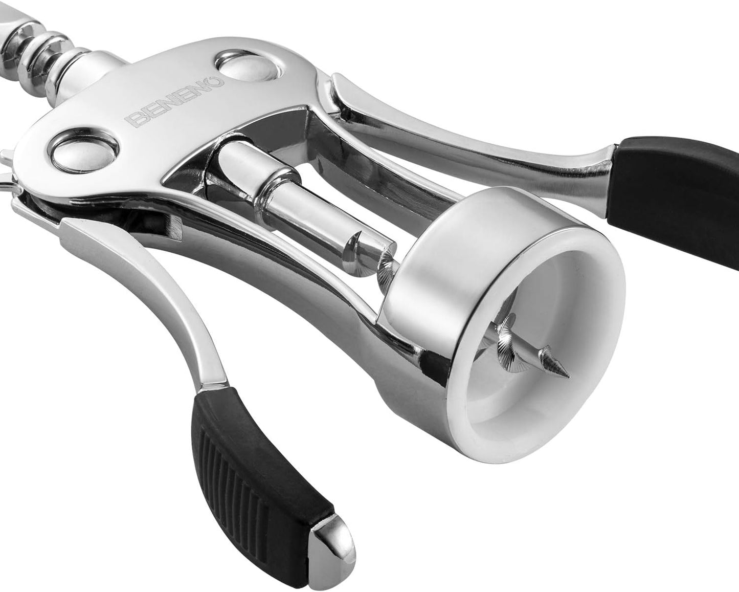 Premium Classic Wing Corkscrew Wine Opener and Bottle Opener, Silver | Durable Solid Zinc Alloy Body, Upgraded Precise Sharp-Edged Screw, Ergonomic Wing Handle with Non-Slip Grip, Multifunctional