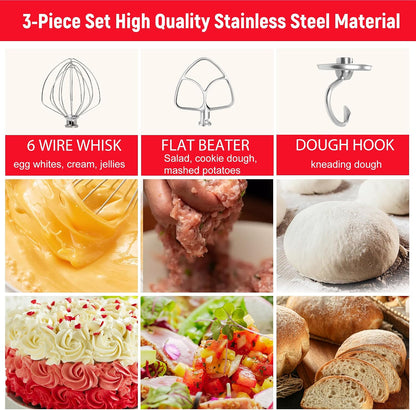 Stainless Steel Mixer Accessories for Kitchenaid 4.5-5 Qt Tilt-Head