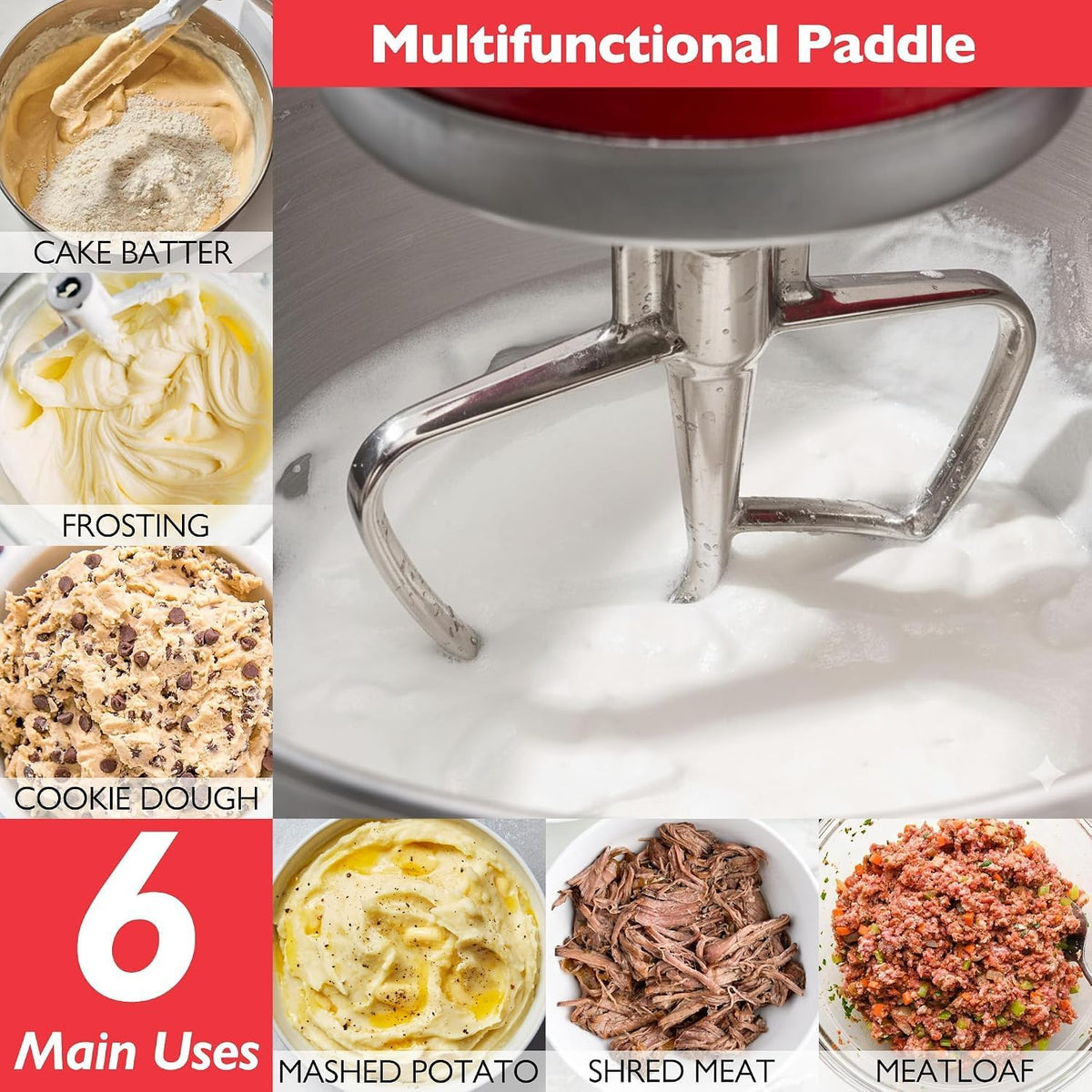 Stainless Steel Mixer Accessories for Kitchenaid 4.5-5 Qt Tilt-Head