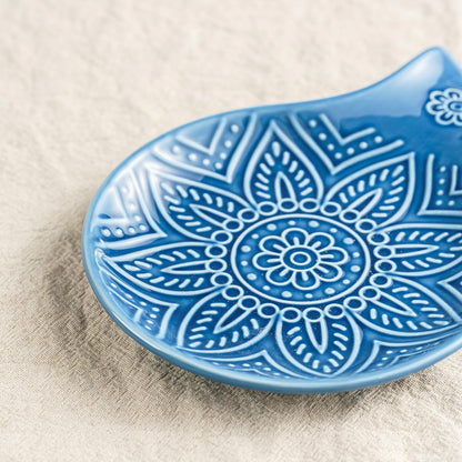 Ceramic Spoon Rest, 7.48 Inches Spoon Holder for Kitchen Counter, Kitchen Accessories, Dishwasher Safe, White