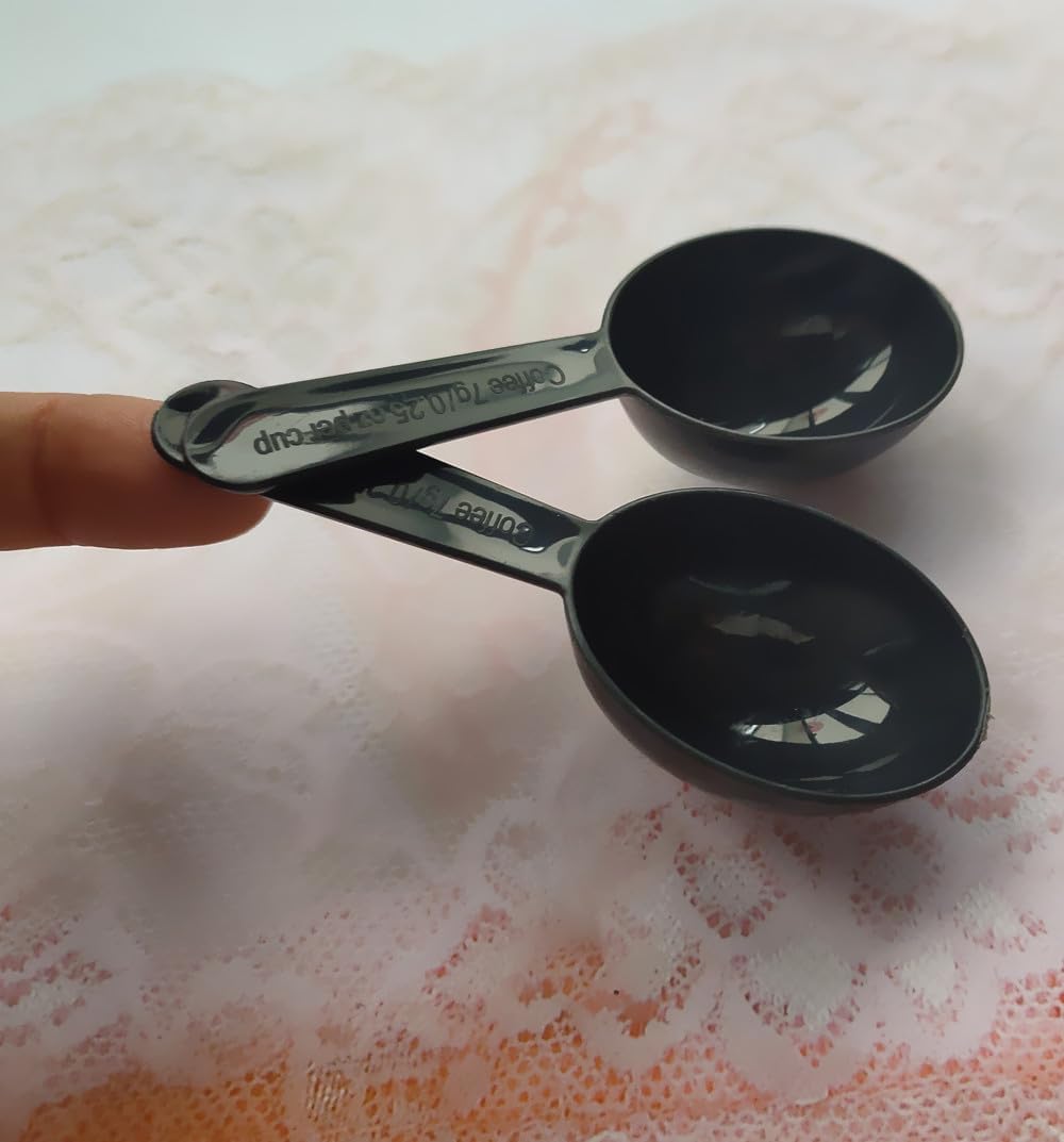 Black Short Handle Plastic Espresso Spoons, 3.8 Inch Long 0.25OZ Coffee Measuring Spoons Mini Tablespoon Scoop Dessert Spoon for Coffee Tea Sugar Cereal and Milk Powder (30 Pack)
