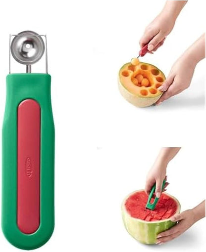 Watermelon Cube N Scoop Tool Set - 2-in-1 Design, Green