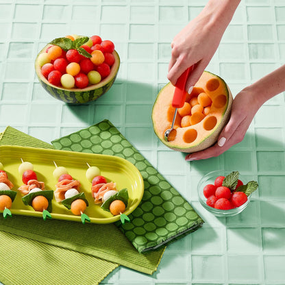 Watermelon Cube N Scoop Tool Set - 2-in-1 Design, Green